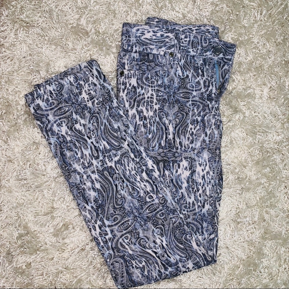 Patterned Blue Pants